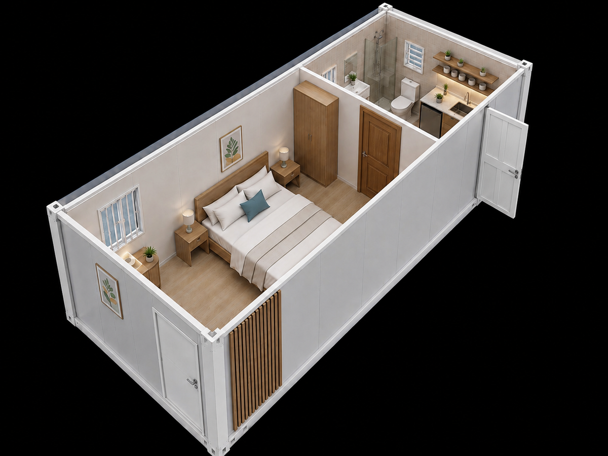 Pro 9M prefabricated container.