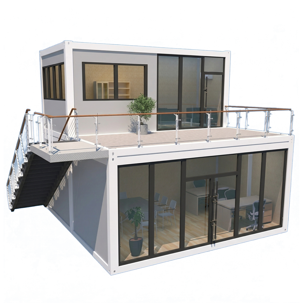 Two-Story Luxury Container Home (6x6M) - Terrace Edition
