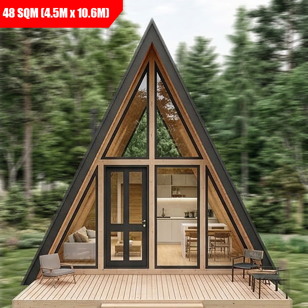 Medium Modern A-Frame Cabin - 48 SQM (4.5M x 10.6M)
