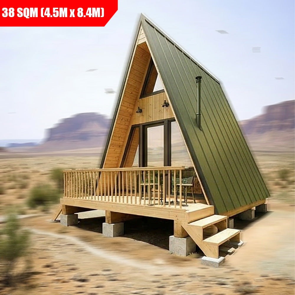 Small Modern A-Frame Cabin - 38 SQM (4.5M x 8.4M)